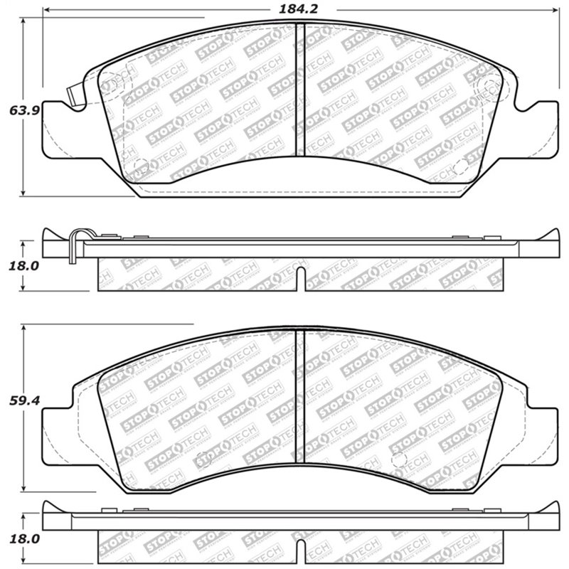 StopTech Street Select Brake Pads - Front/Rear