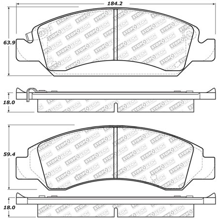 StopTech Street Select Brake Pads - Front/Rear