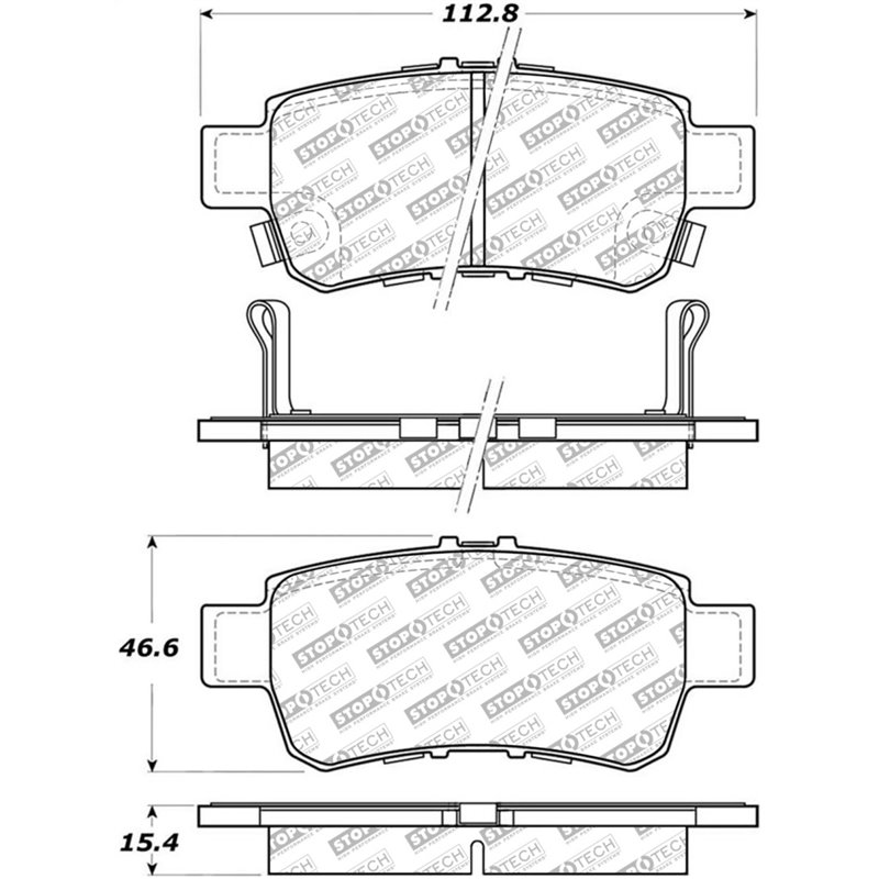 StopTech Street Select Brake Pads - Front/Rear