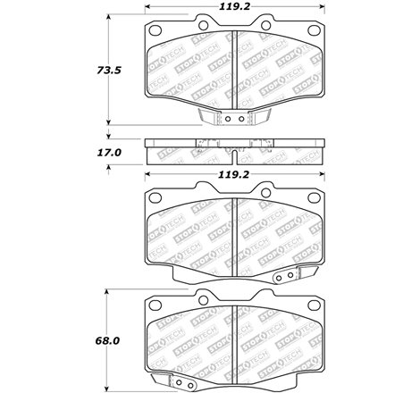 StopTech Street Select Brake Pads - Rear