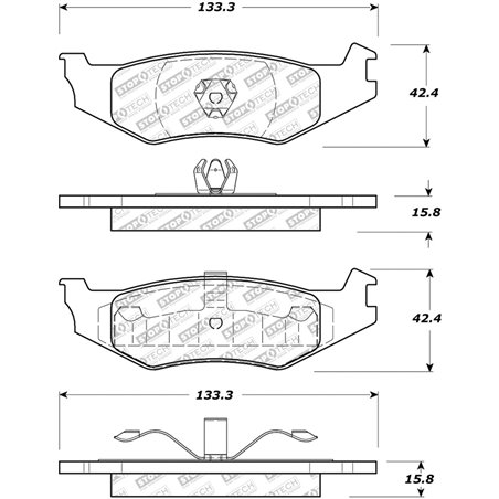 StopTech Street Select Brake Pads - Rear