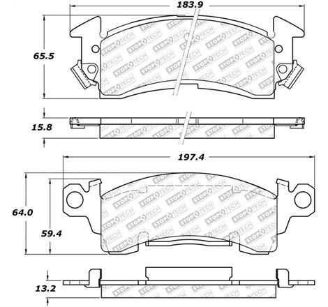 StopTech Street Select Brake Pads - Rear