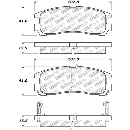 StopTech Street Select Brake Pads - Rear