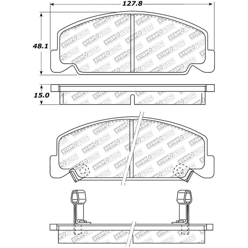 StopTech Street Select Brake Pads - Rear