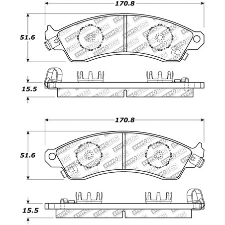 StopTech Street Select Brake Pads - Rear