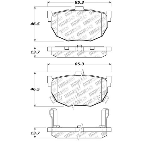 StopTech Street Select Brake Pads - Rear