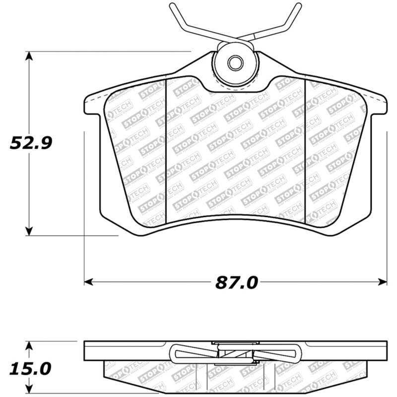 StopTech Street Select Brake Pads - Rear