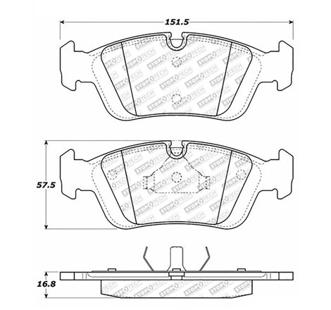 StopTech Street Select Brake Pads - Rear