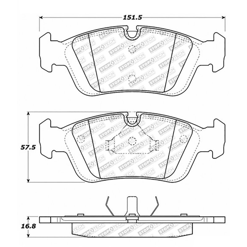 StopTech Street Select Brake Pads - Rear