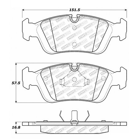 StopTech Street Select Brake Pads - Rear