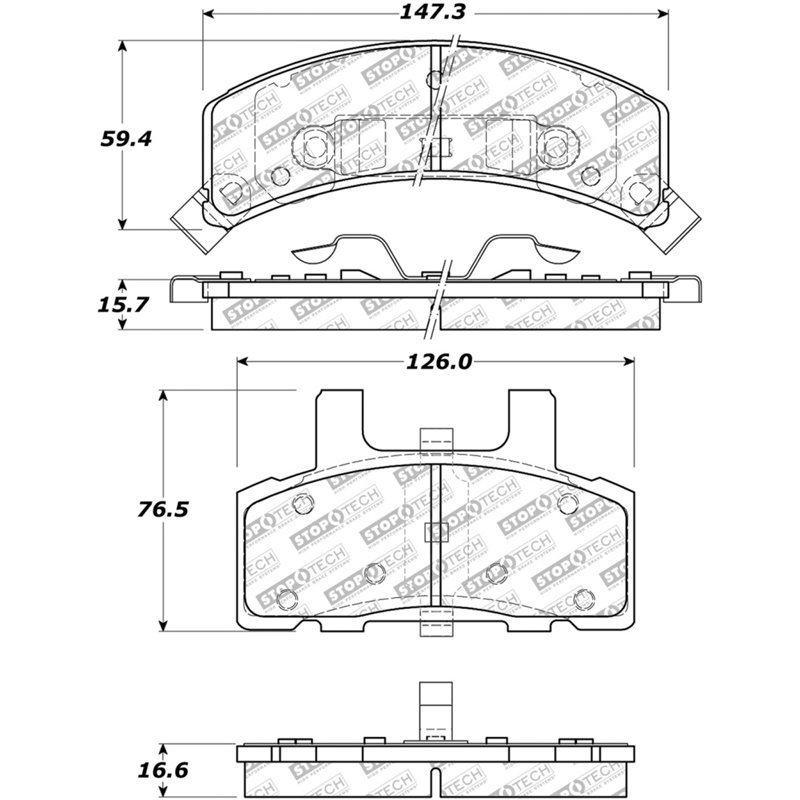 StopTech Street Select Brake Pads - Rear