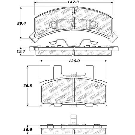 StopTech Street Select Brake Pads - Rear