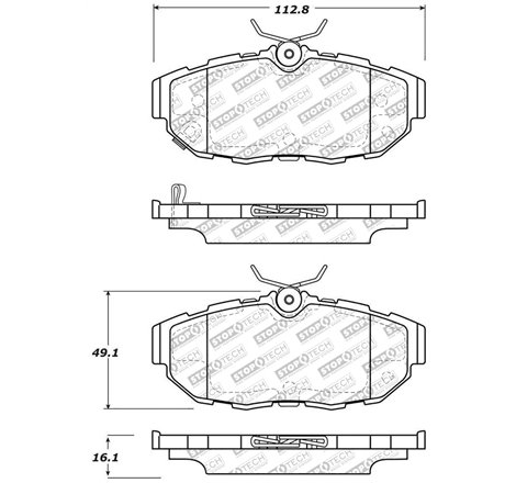 StopTech Street Select Brake Pads - Rear