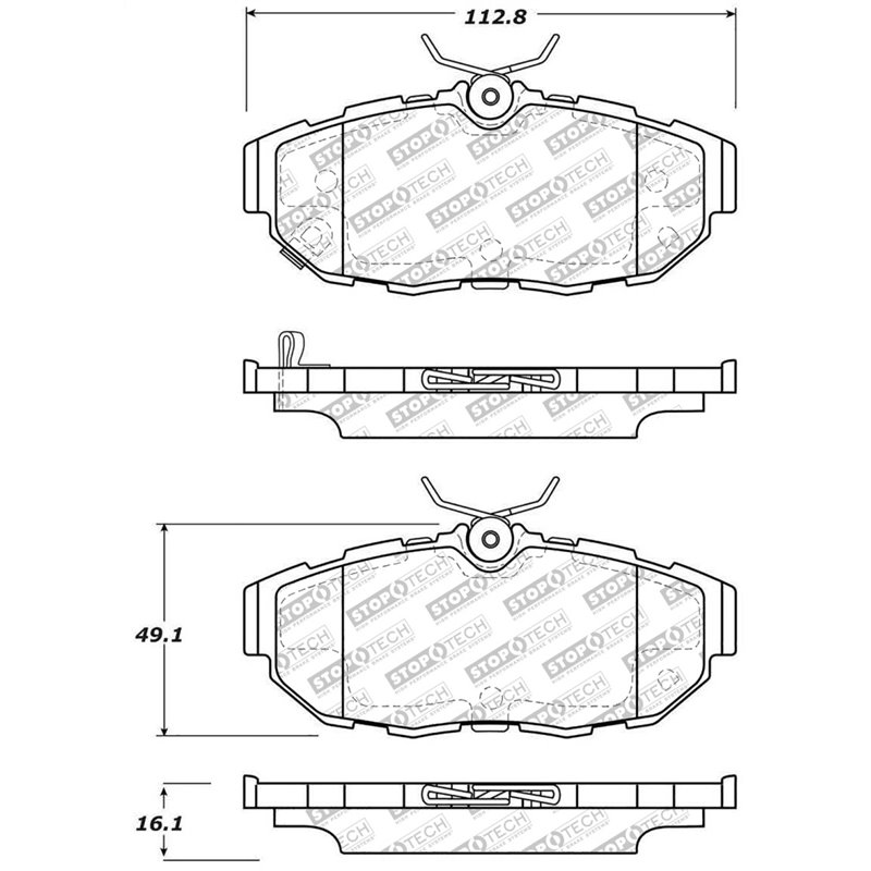 StopTech Street Select Brake Pads - Rear