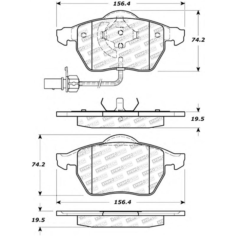 StopTech Street Select Brake Pads - Rear