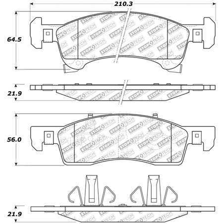 StopTech Street Select Brake Pads - Rear