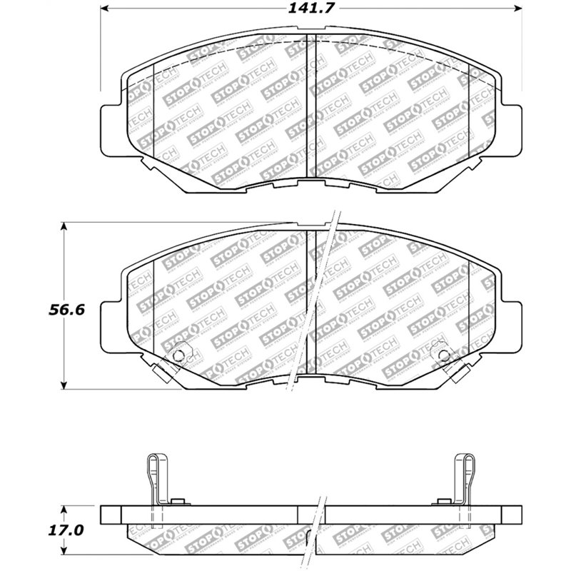 StopTech Street Select Brake Pads - Rear