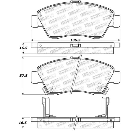 StopTech Street Select Brake Pads - Rear