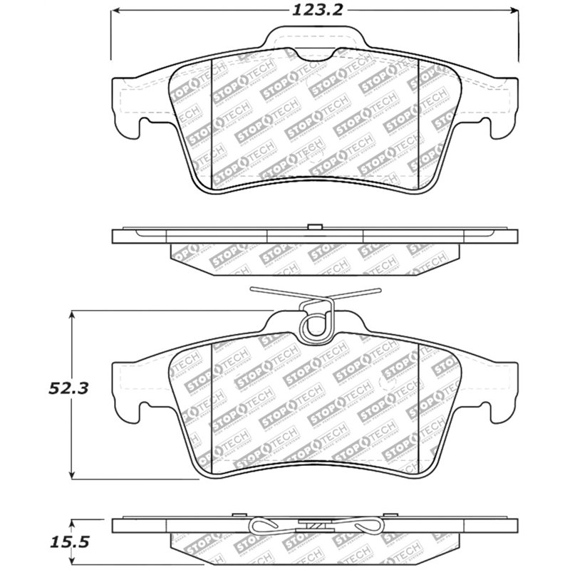 StopTech Street Select Brake Pads - Rear