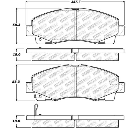 StopTech Street Select Brake Pads - Rear