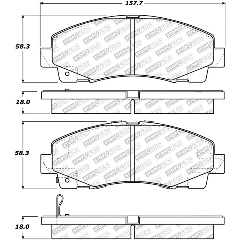 StopTech Street Select Brake Pads - Rear