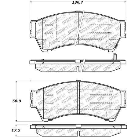 StopTech Street Select Brake Pads - Rear