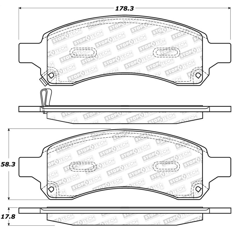 StopTech Street Select Brake Pads - Rear