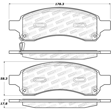 StopTech Street Select Brake Pads - Rear