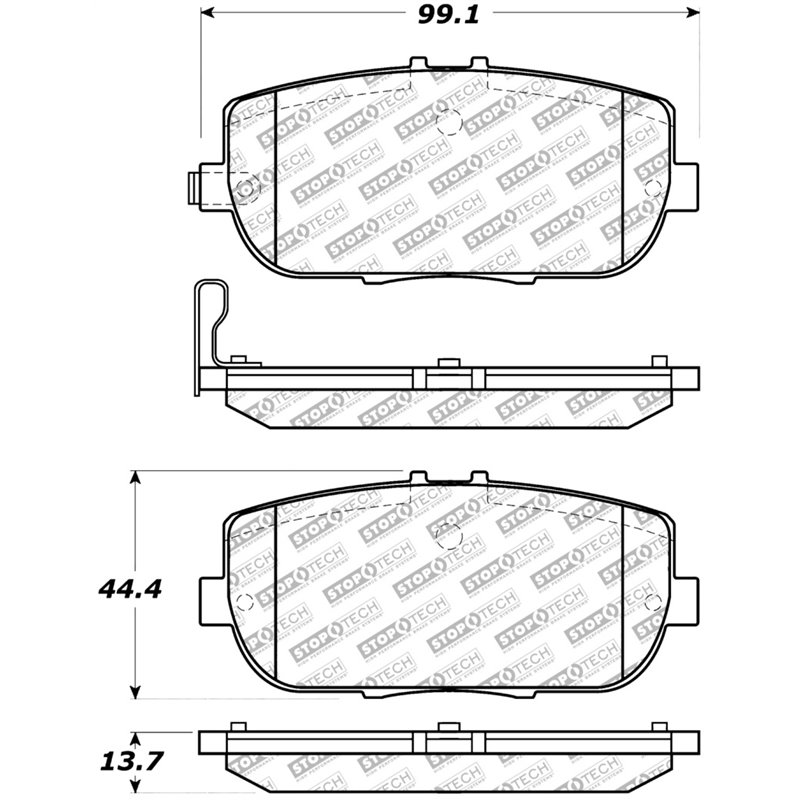 StopTech Street Select Brake Pads - Rear