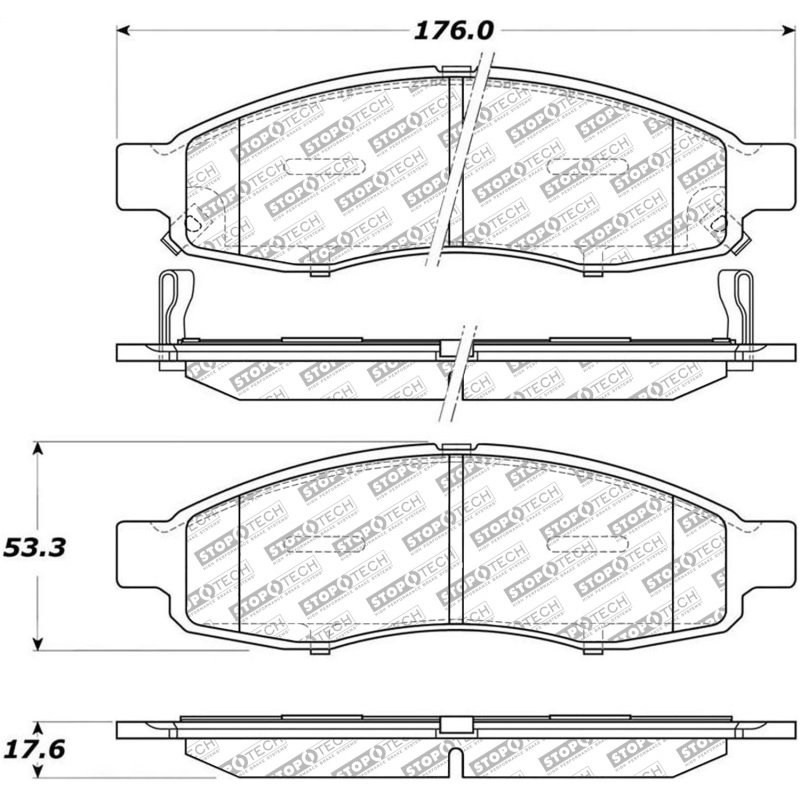 StopTech Street Select Brake Pads - Rear