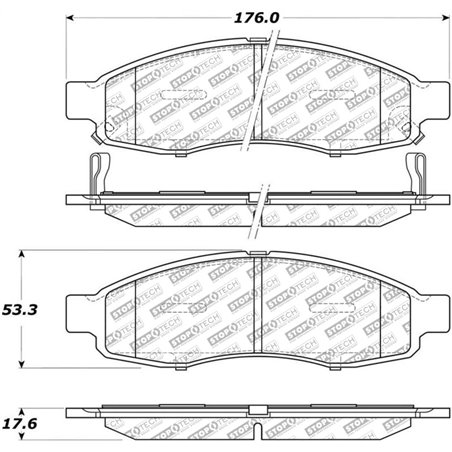 StopTech Street Select Brake Pads - Rear