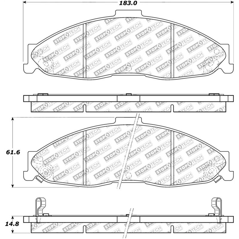 StopTech Street Select Brake Pads - Rear