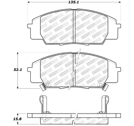 StopTech Street Select Brake Pads - Rear