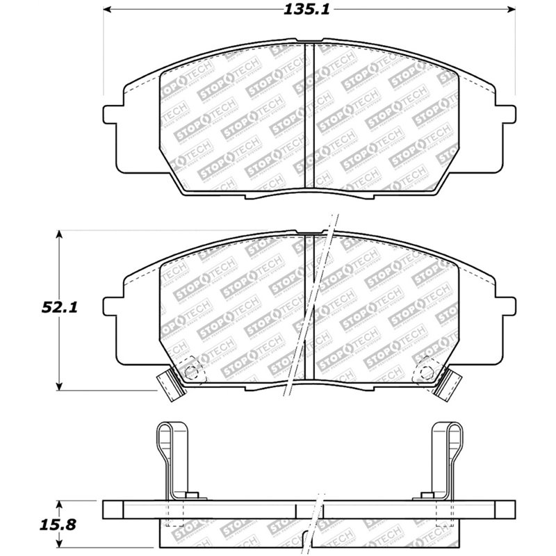 StopTech Street Select Brake Pads - Rear