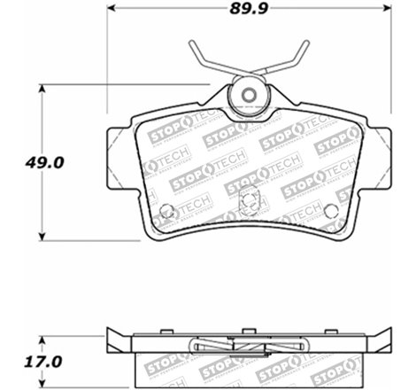 StopTech Street Select Brake Pads - Rear