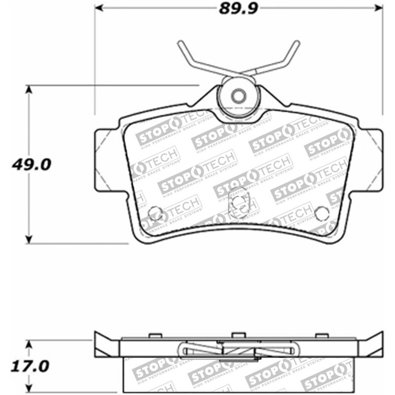 StopTech Street Select Brake Pads - Rear