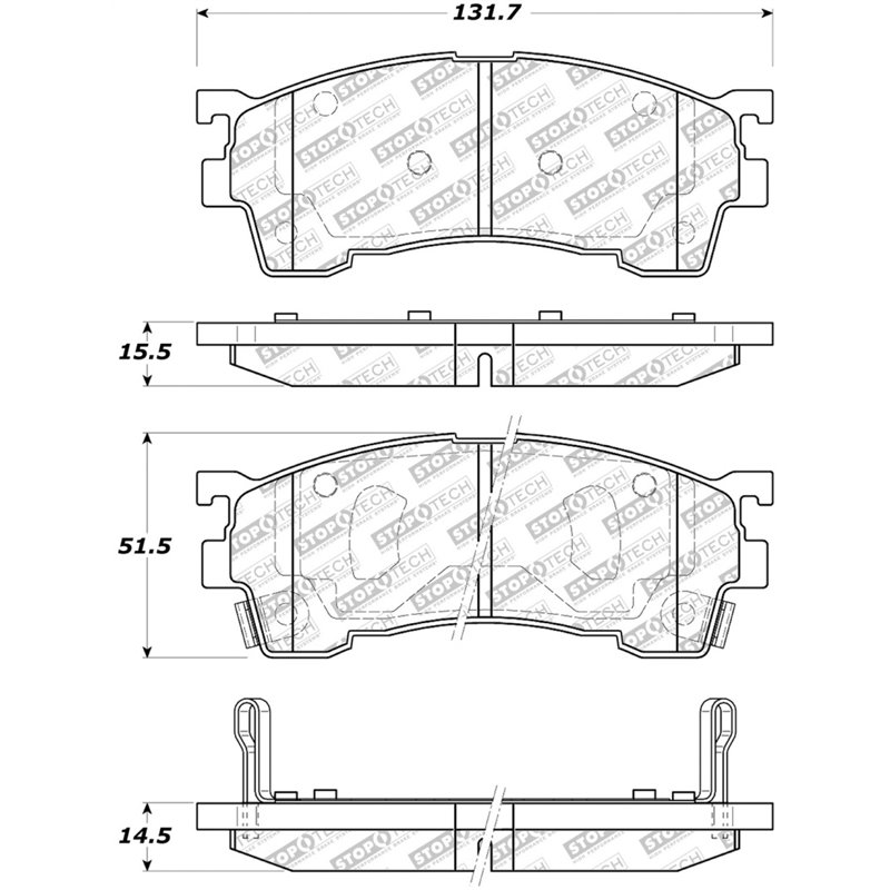 StopTech Street Select Brake Pads - Rear