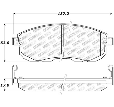 StopTech Street Select Brake Pads - Rear