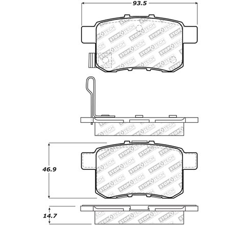 StopTech Street Select Brake Pads - Rear