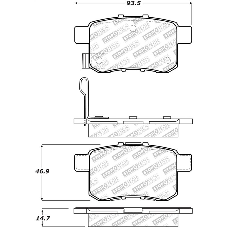 StopTech Street Select Brake Pads - Rear