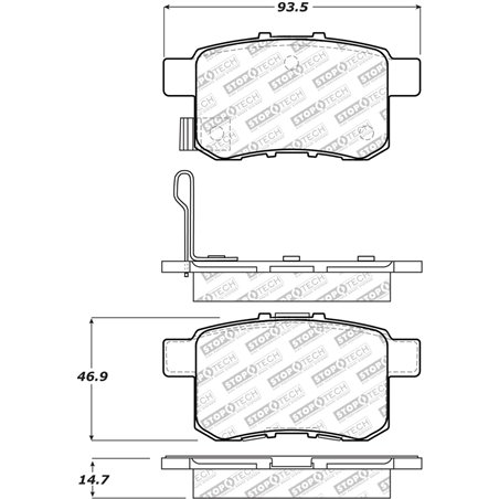 StopTech Street Select Brake Pads - Rear