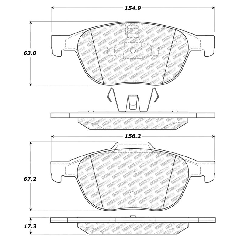 StopTech Street Select Brake Pads - Rear