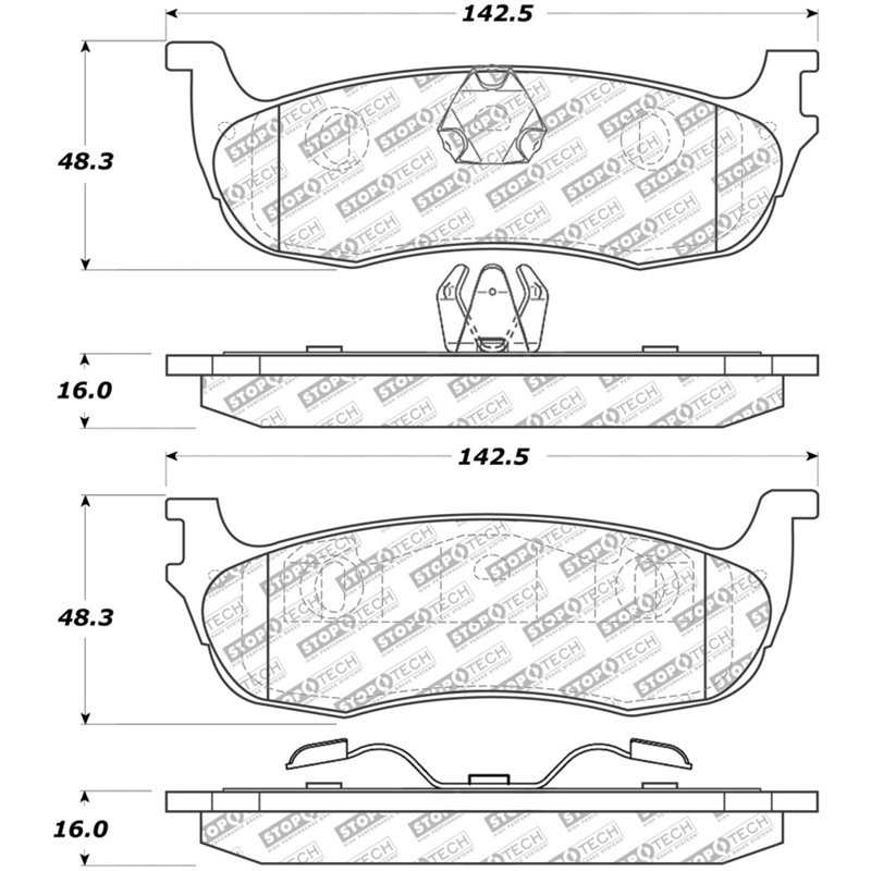 StopTech Street Select Brake Pads - Rear