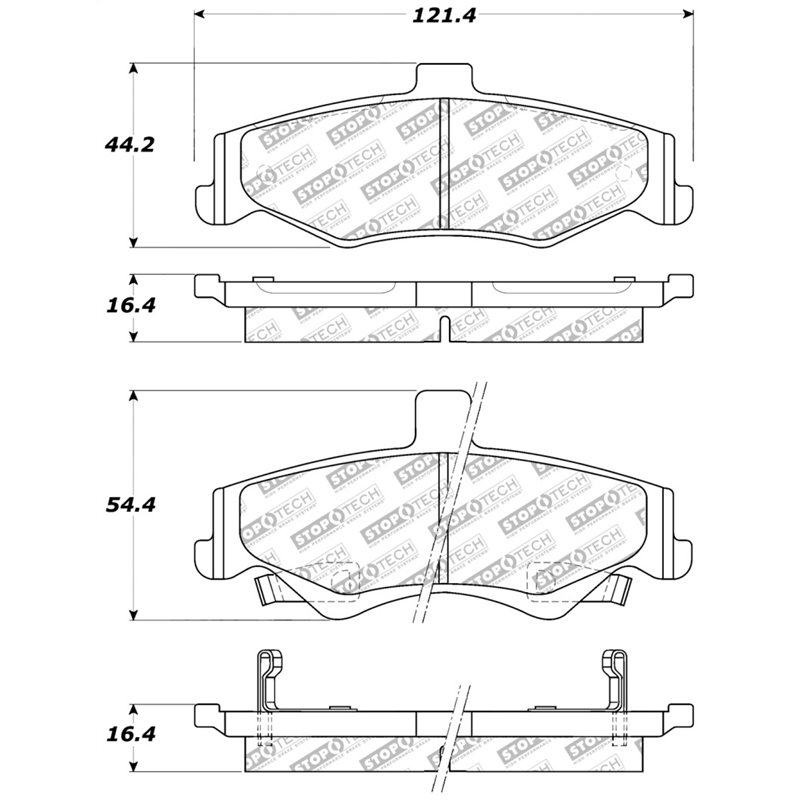 StopTech Street Select Brake Pads - Rear