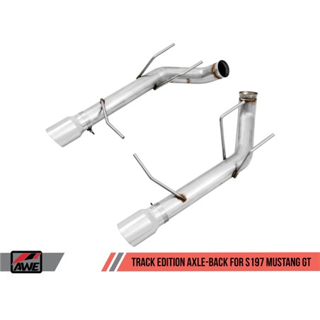 AWE Tuning S197 Mustang GT Axle-back Exhaust - Track Edition (Chrome Silver Tips)