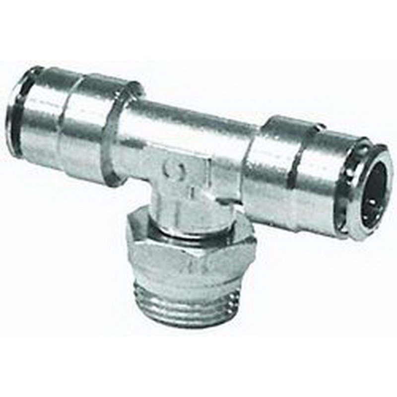 Firestone Male .25in. x 1.4in. x .25in. Branch Swivel Nickel Tee Air Fitting - 25 Pack (WR17603273)