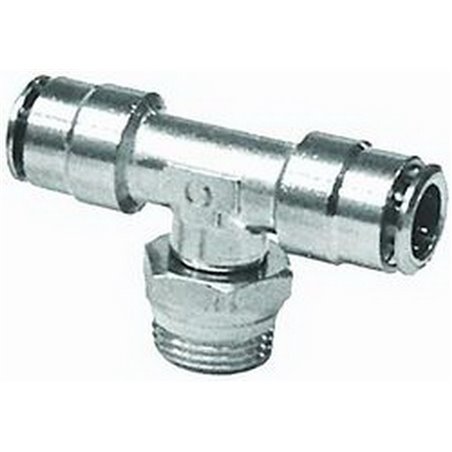 Firestone Male .25in. x 1.4in. x .25in. Branch Swivel Nickel Tee Air Fitting - 25 Pack (WR17603273)