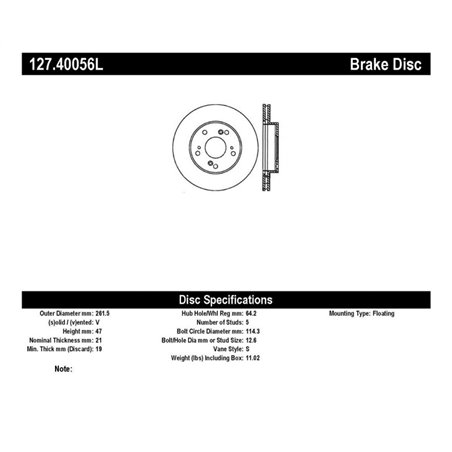 StopTech 02-06 Acura RSX Slotted & Drilled Left Front Rotor