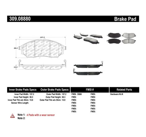 StopTech Performance 06-08 350Z w/ Std Brakes / 06-08 Infiniti G35 Front Brake Pads