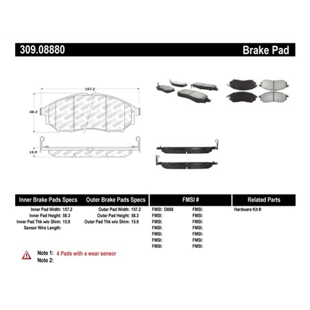 StopTech Performance 06-08 350Z w/ Std Brakes / 06-08 Infiniti G35 Front Brake Pads